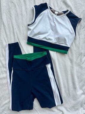 Lululemon Leggings + Top Set Nulu Cropped Shirt High Rise Tight 25” Retro Remix